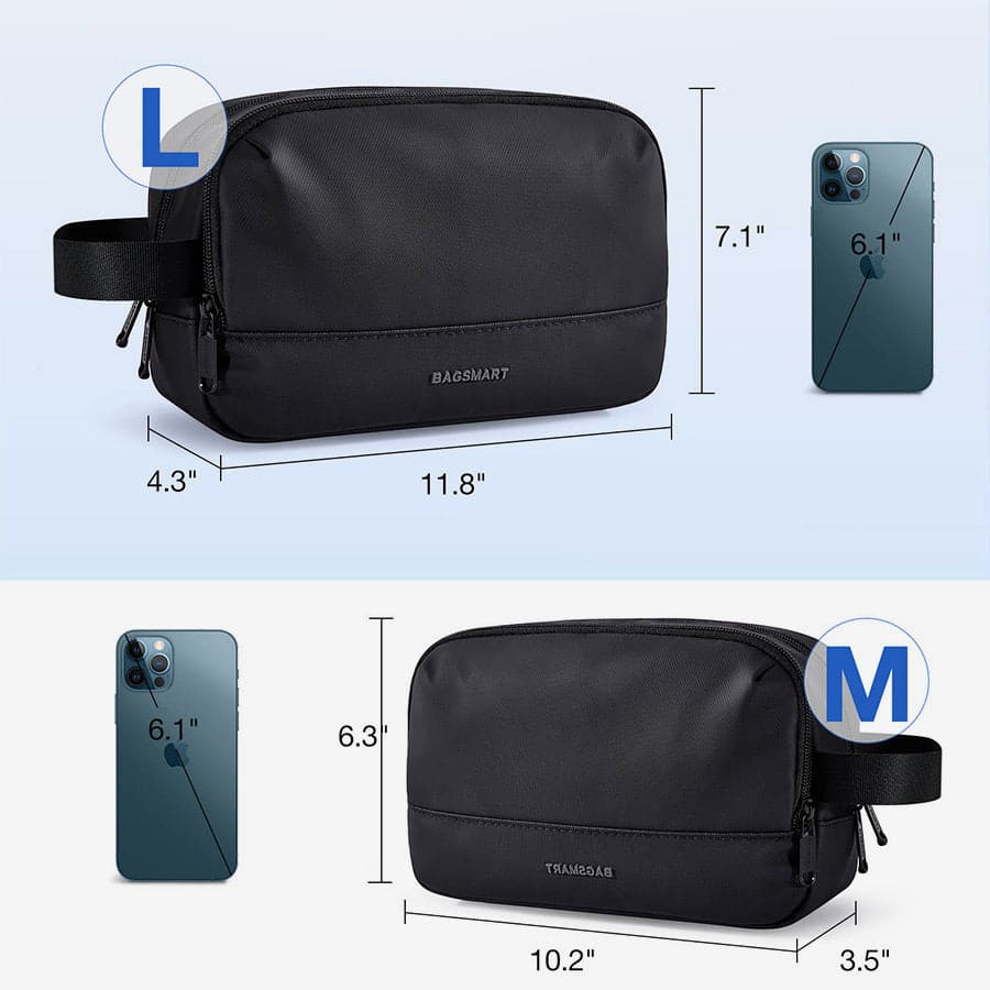 Kulturtasche Herren – Wasserabweisend & Kompakt mit mehreren Fächern – Schwarz oder Blau
