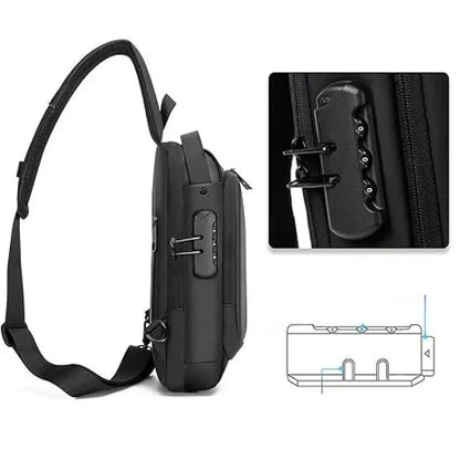Diebstahlsichere Crossbody Tasche – Wasserdicht, USB-Ladeanschluss & Modernes Design