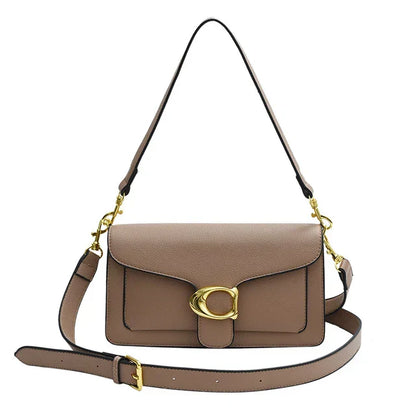 Vegane Umhängetasche mit goldener Schnalle – Stilvolle Crossbody Bag für Damen