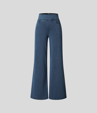 Damen Wide Leg Jeans – Bequeme Schlaghose mit Hoher Taille