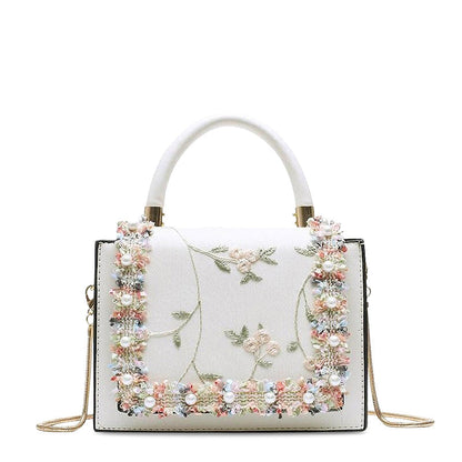 Elegante Blumen Handtasche – Einzigartige Details & Zeitlose Eleganz
