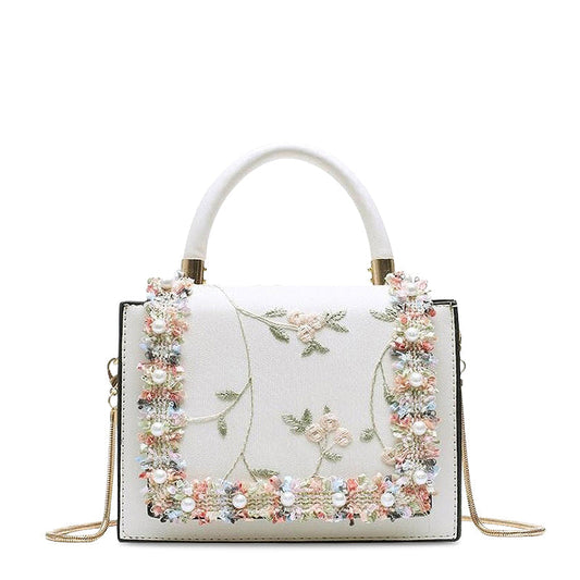 Elegante Blumen Handtasche – Einzigartige Details & Zeitlose Eleganz