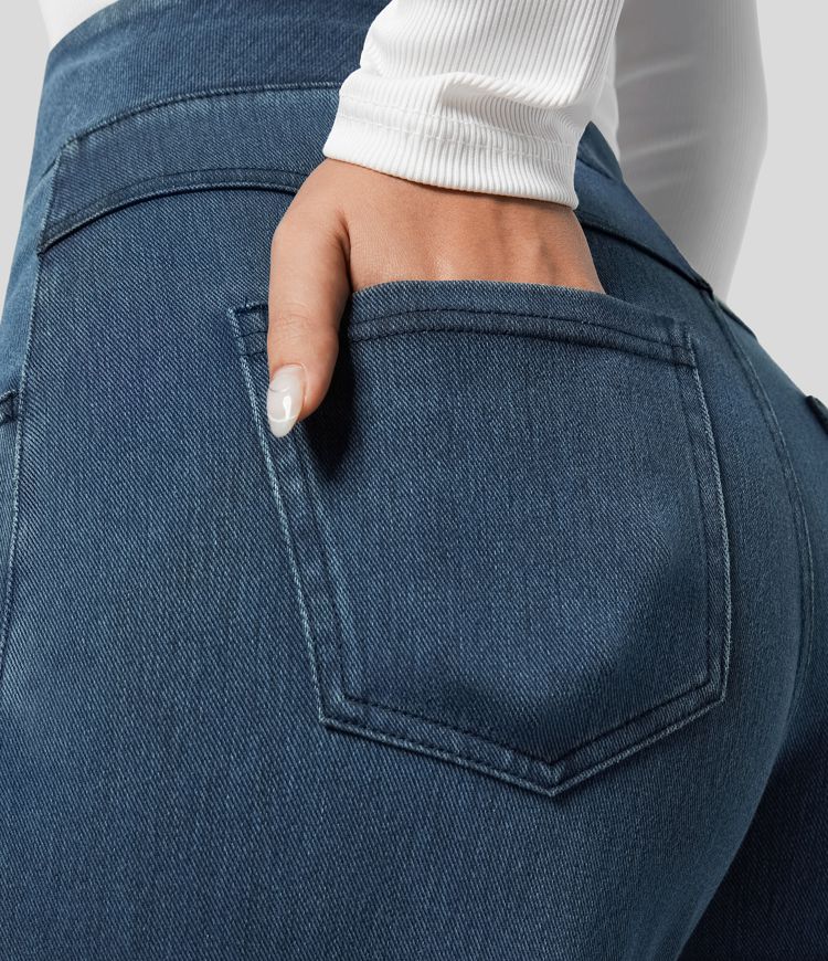 Damen Wide Leg Jeans – Bequeme Schlaghose mit Hoher Taille