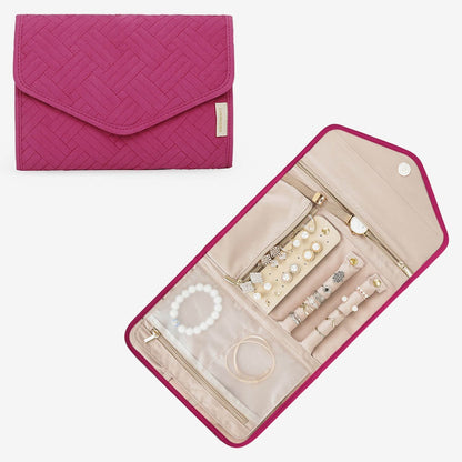 Schmucktasche Organizer – Kompakte Schmuck Aufbewahrung für Reisen im Umschlag-Design