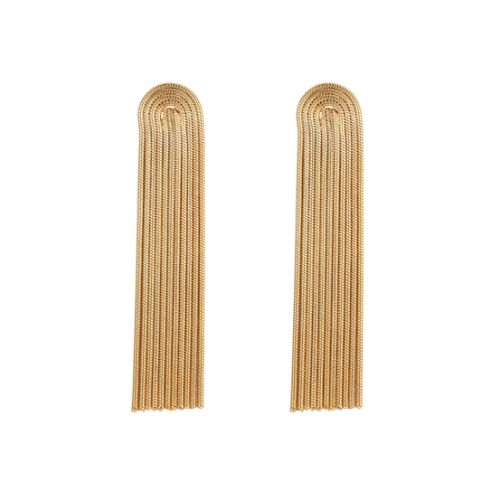 Lange goldfarbene Fransen-Ohrringe – Elegante Statement-Ohrringe für Damen, leicht & stilvoll