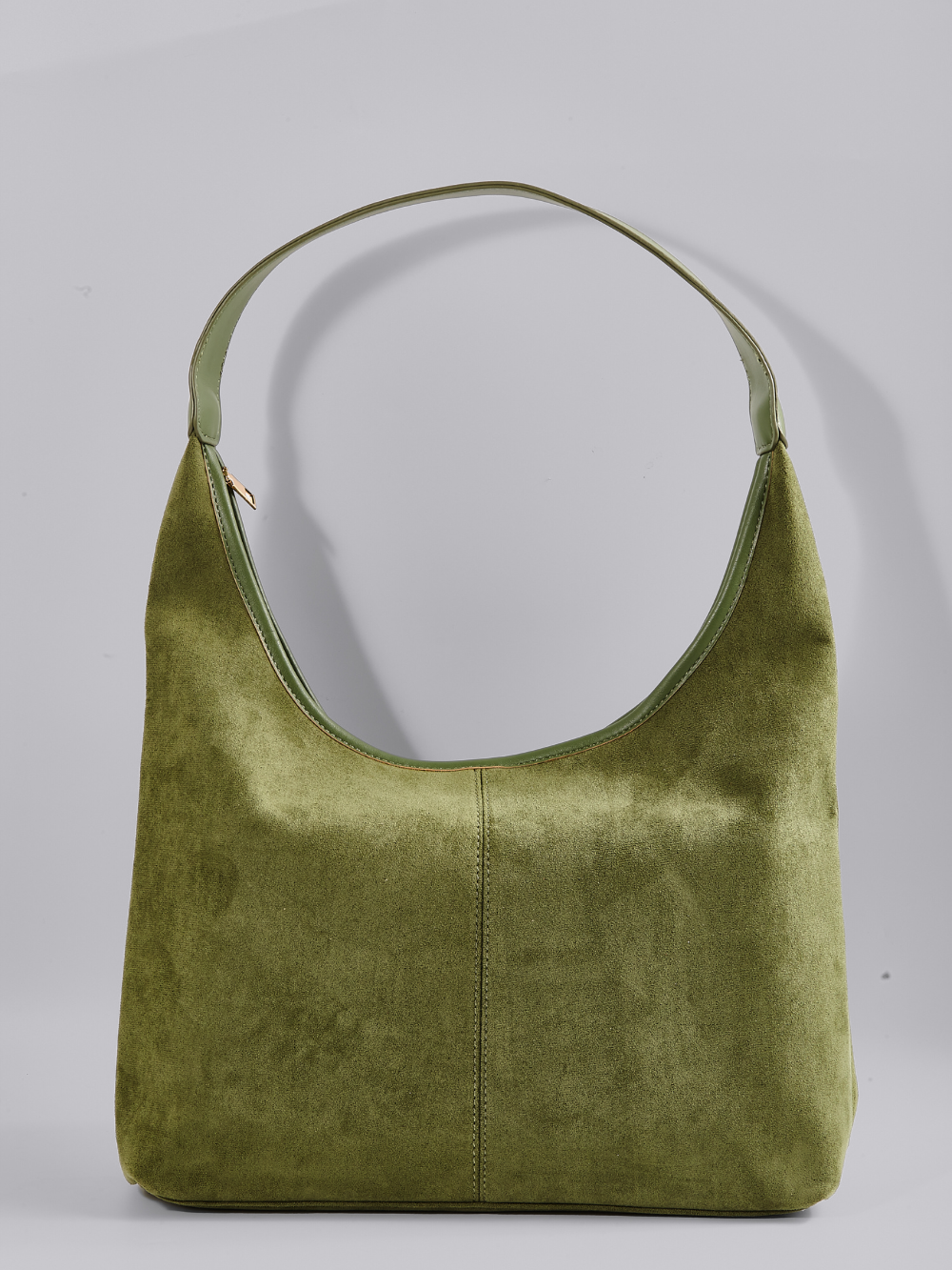Schwarze Wildleder Schultertasche Damen – Minimalistisches & Geräumiges Design