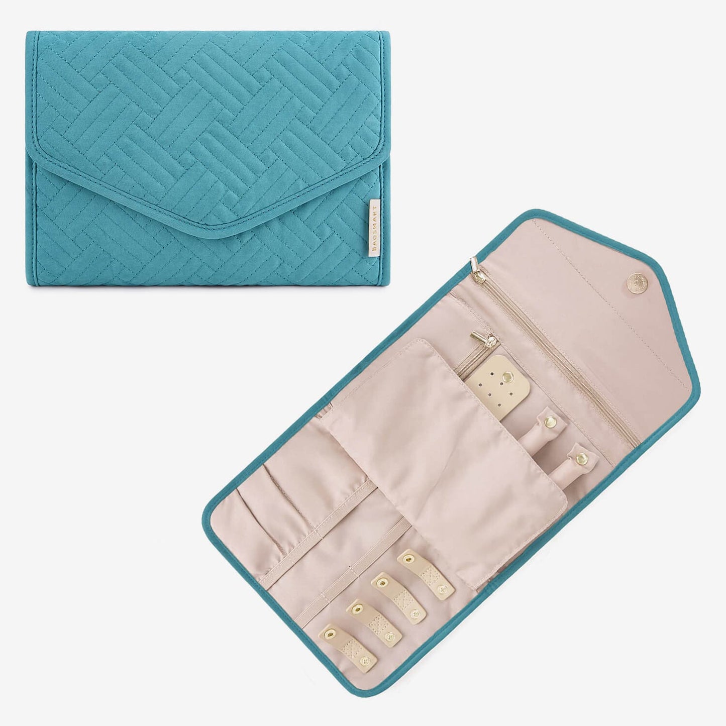 Schmucktasche Organizer – Kompakte Schmuck Aufbewahrung für Reisen im Umschlag-Design