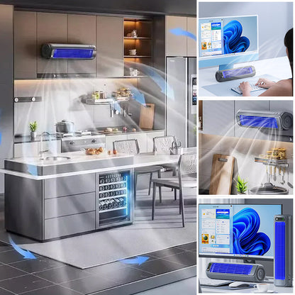 Tragbarer Aircooler mit LED – 2-in-1 Ventilator und Luftreiniger für Zuhause und Büro