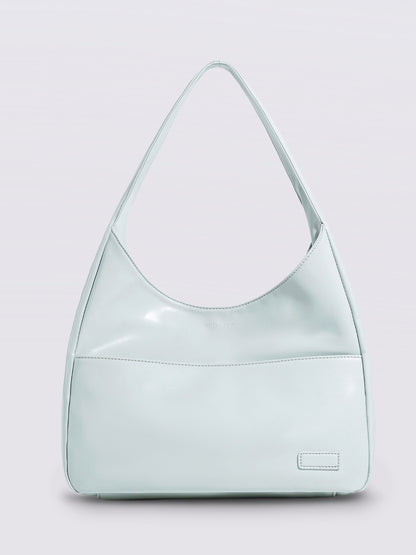 Geräumige Schwarze Schultertasche aus Veganer Leder – Minimalistisches Design