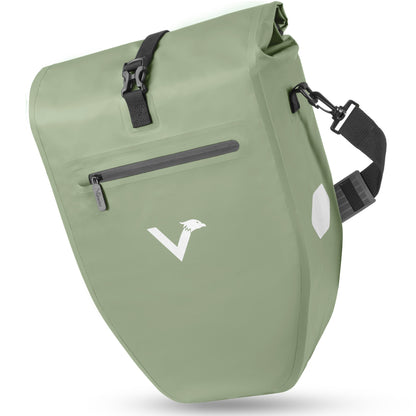 Wasserdichte Fahrradtasche 25L für Gepäckträger – Rolltop, Reflektoren, Pendler & Freizeit