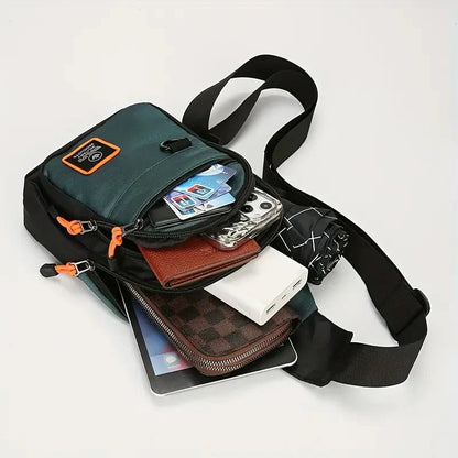 Wasserabweisende Herren-Schultertasche aus Nylon – Kompakt & funktional