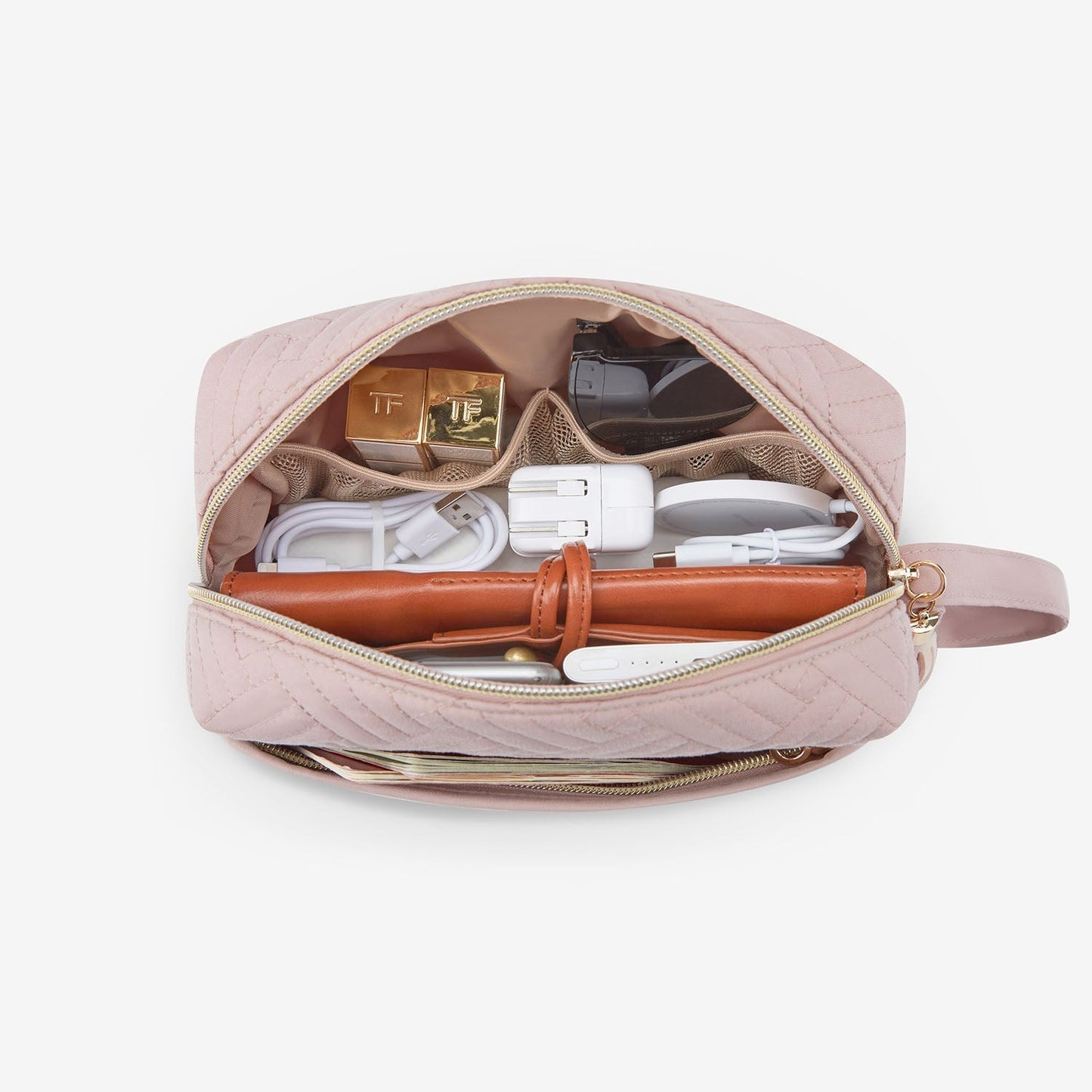 Luxus Kulturbeutel mit Handgelenksband – Wasserabweisender Make-up & Reise Organizer