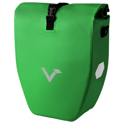 Wasserdichte Fahrradtasche 25L für Gepäckträger – Rolltop, Reflektoren, Pendler & Freizeit