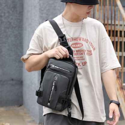 Wasserfeste Crossbody-Tasche mit USB-Anschluss – Anti-Diebstahl, Verstellbarer Schultergurt, Ideal für Reisen und Alltag