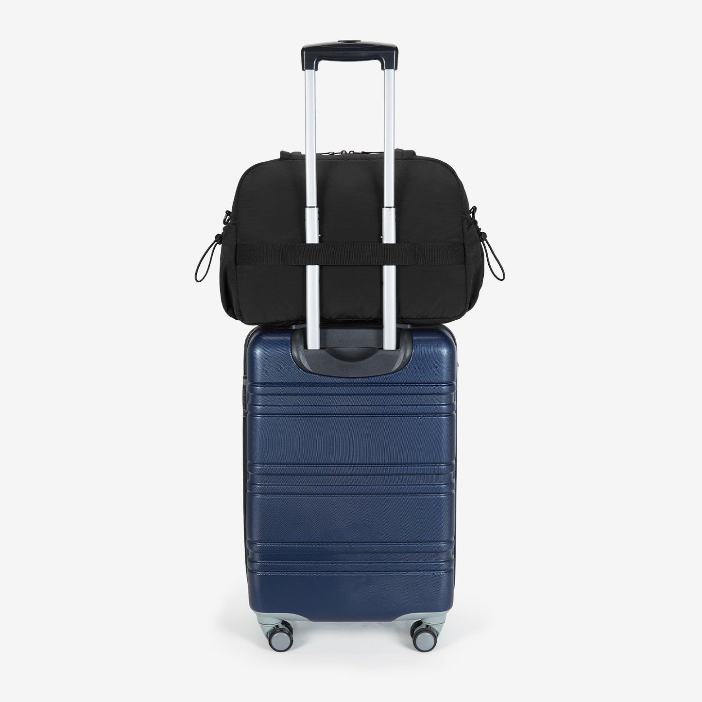 Reisetasche für Handgepäck – Leicht & Wasserabweisend mit Trolley-Gurt & PVC-Fach