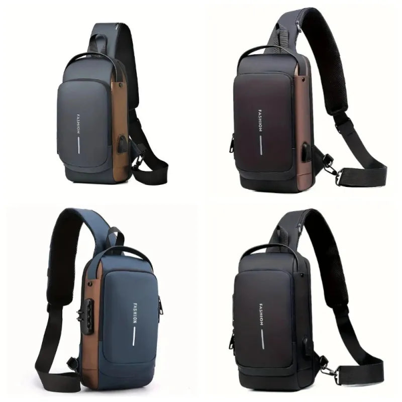 Diebstahlsichere Crossbody Tasche – Wasserdicht, USB-Ladeanschluss & Modernes Design