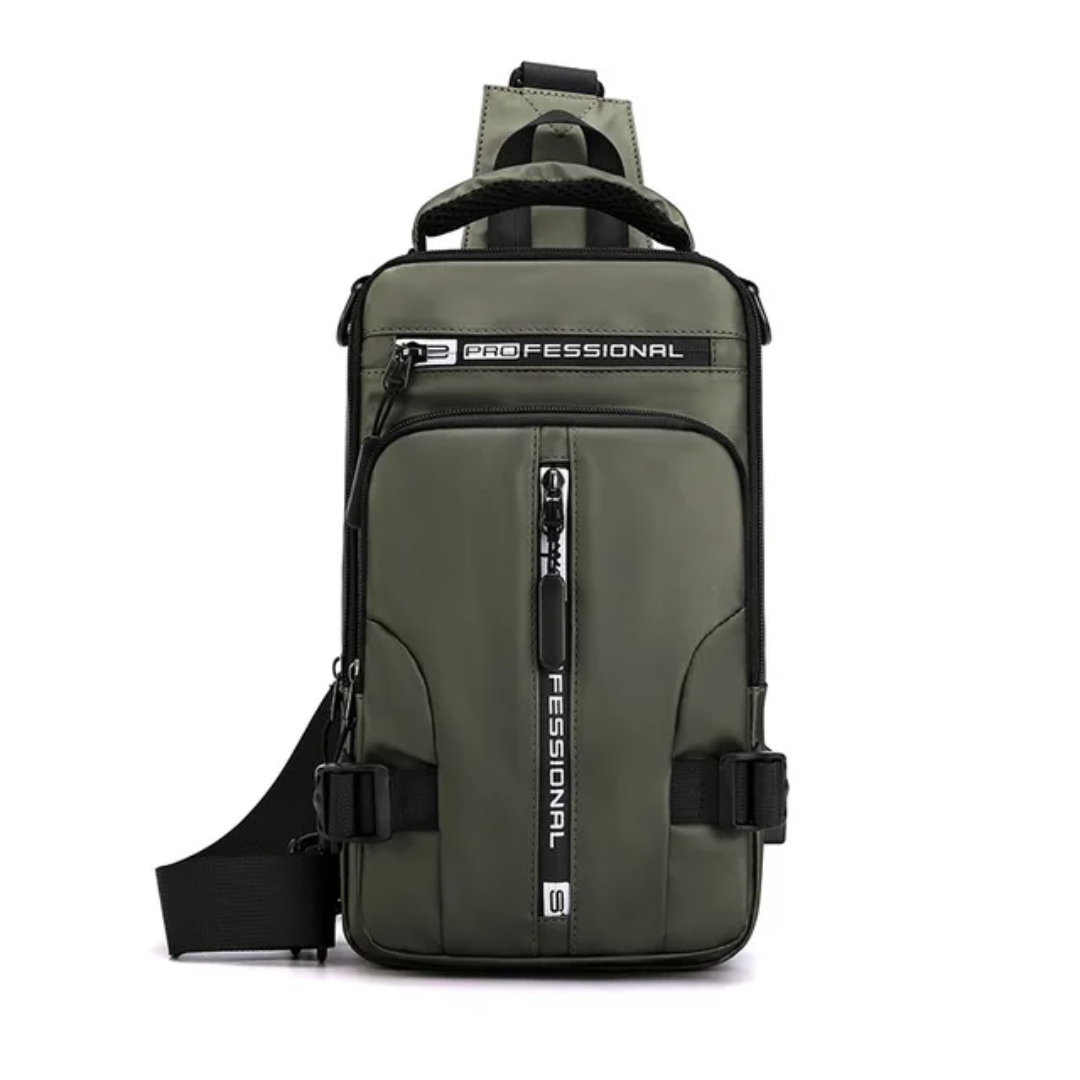 Wasserfeste Crossbody-Tasche mit USB-Anschluss – Anti-Diebstahl, Verstellbarer Schultergurt, Ideal für Reisen und Alltag