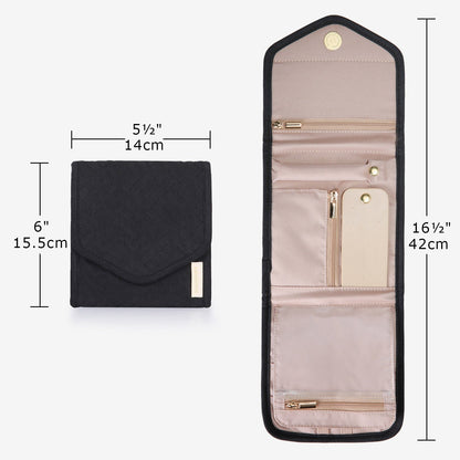 Schmucktasche Organizer – Kompakte Schmuck Aufbewahrung für Reisen im Umschlag-Design
