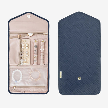 Schmucktasche Organizer – Kompakte Schmuck Aufbewahrung für Reisen im Umschlag-Design
