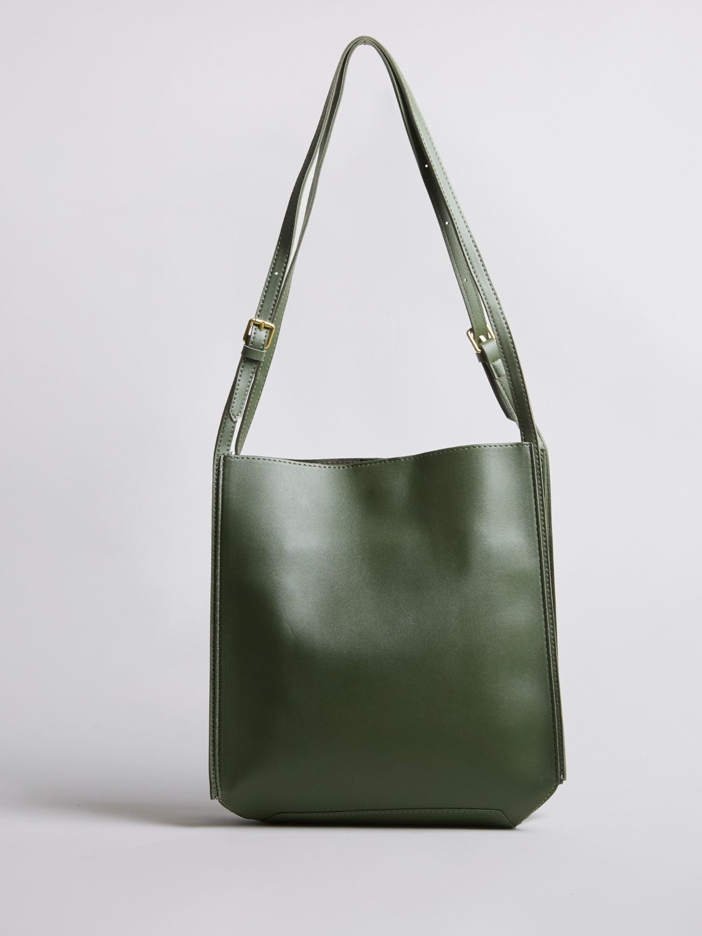 Minimalistische Schultertasche Damen – Schwarz & Braun, Geräumig & Elegant