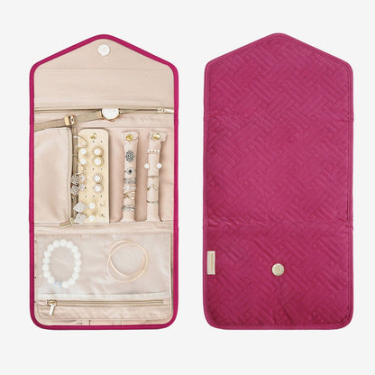 Schmucktasche Organizer – Kompakte Schmuck Aufbewahrung für Reisen im Umschlag-Design