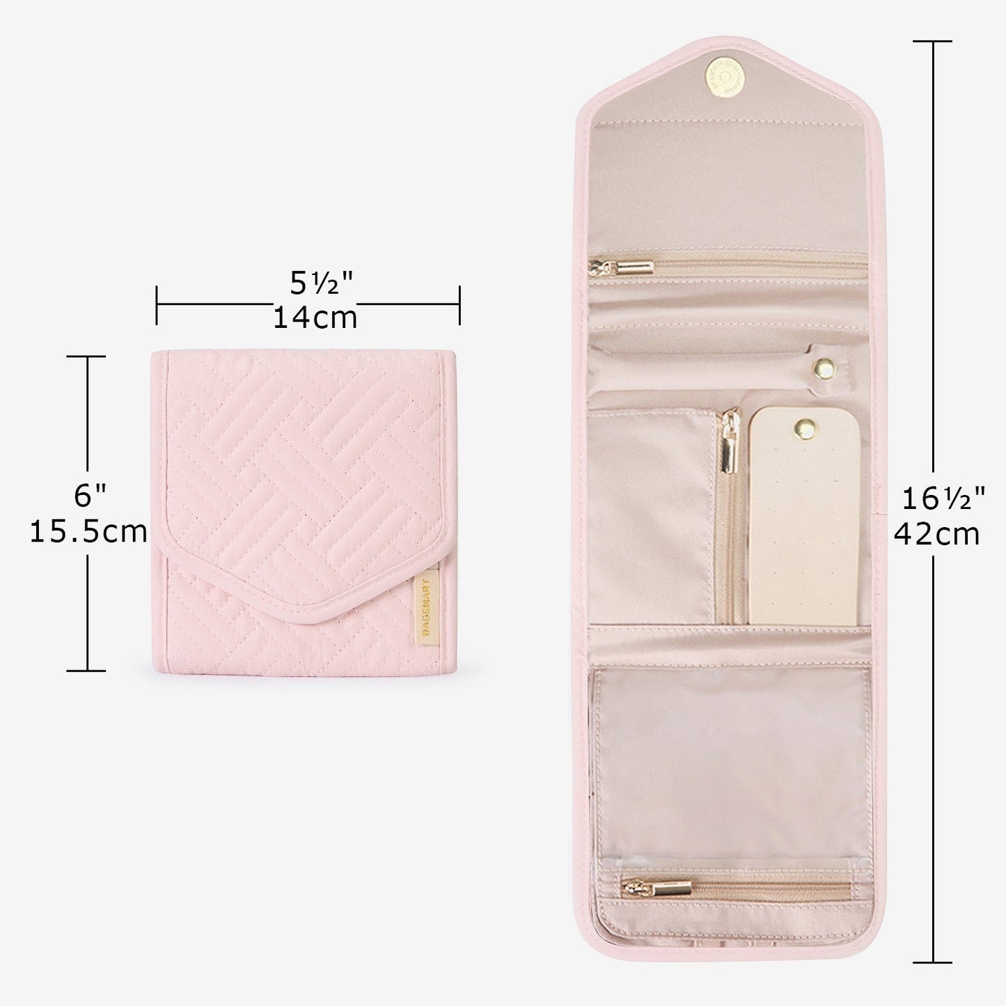 Schmucktasche Organizer – Kompakte Schmuck Aufbewahrung für Reisen im Umschlag-Design