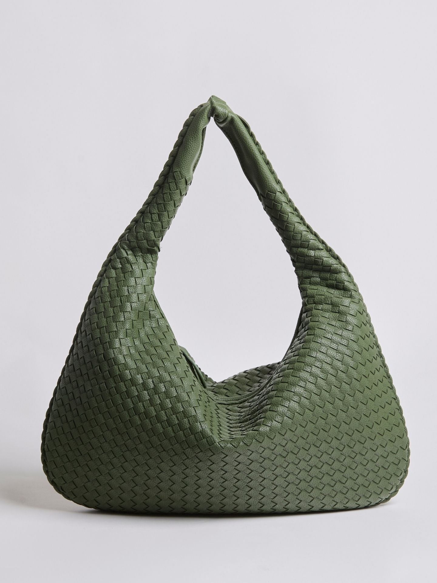 Luxuriöse Geflochtene Schultertasche für Damen – Schwarz und Rot – Geräumig & Stilvoll