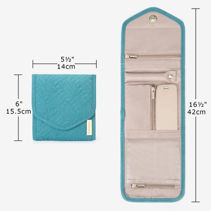 Schmucktasche Organizer – Kompakte Schmuck Aufbewahrung für Reisen im Umschlag-Design