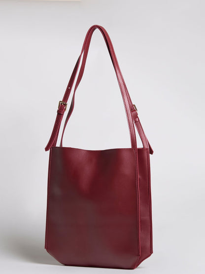Minimalistische Schultertasche Damen – Schwarz & Braun, Geräumig & Elegant