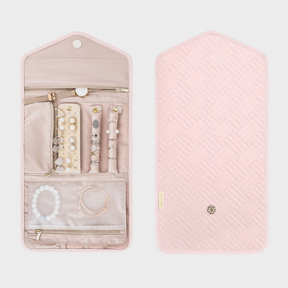 Schmucktasche Organizer – Kompakte Schmuck Aufbewahrung für Reisen im Umschlag-Design