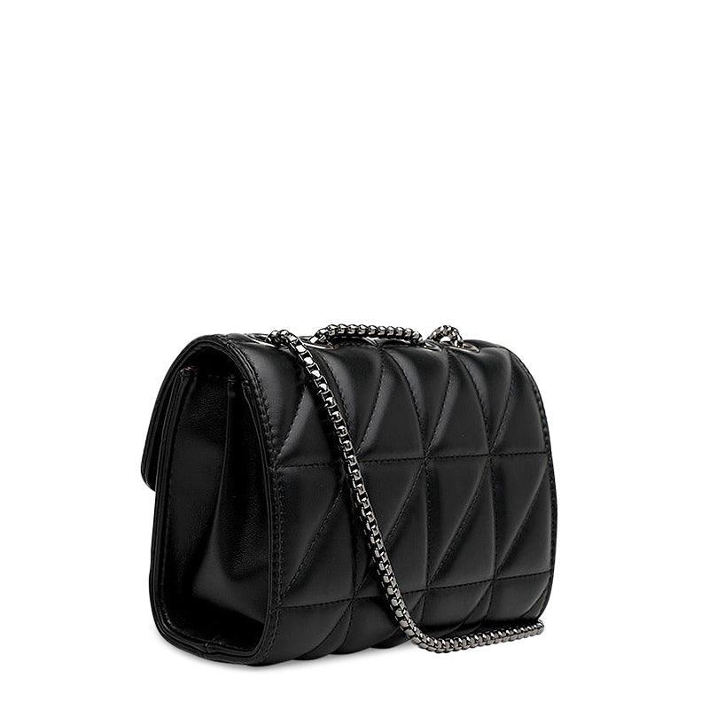 Luxuriöse Quilted Schultertasche mit Kette – Elegante Crossbody Bag aus veganem Leder