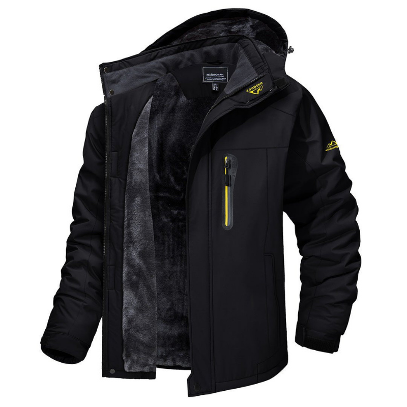 Wasserdichte Winterjacke Herren – Warme Outdoor Jacke mit Fleecefutter