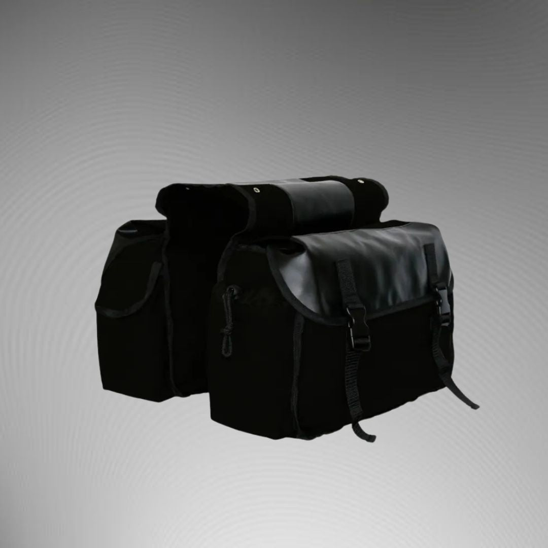 Wasserdichte Fahrradtasche aus Canvas – Doppelte Seitentaschen mit viel Stauraum