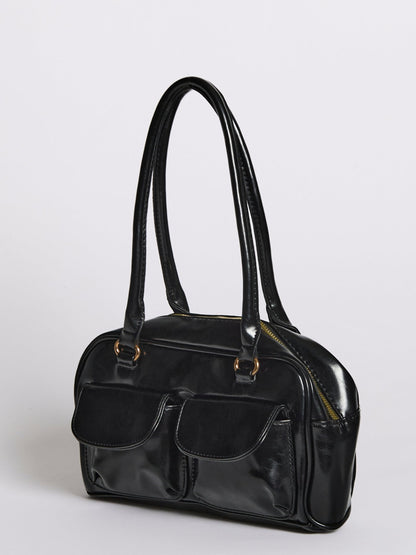 Liorra Vegane Leder Handtasche mit Doppelten Fächern – Elegant & Funktional