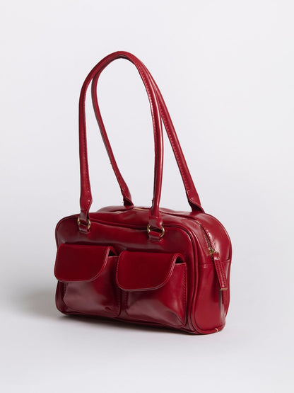 Liorra Vegane Leder Handtasche mit Doppelten Fächern – Elegant & Funktional