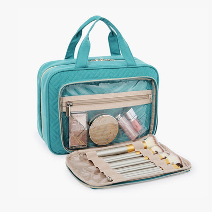 Wasserdichte Kulturtasche mit Transparentem Reiseset – Luxus Kosmetik- & Make-up Tasche für Reisen