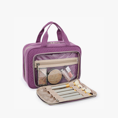 Wasserdichte Kulturtasche mit Transparentem Reiseset – Luxus Kosmetik- & Make-up Tasche für Reisen