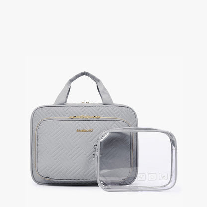 Wasserdichte Kulturtasche mit Transparentem Reiseset – Luxus Kosmetik- & Make-up Tasche für Reisen