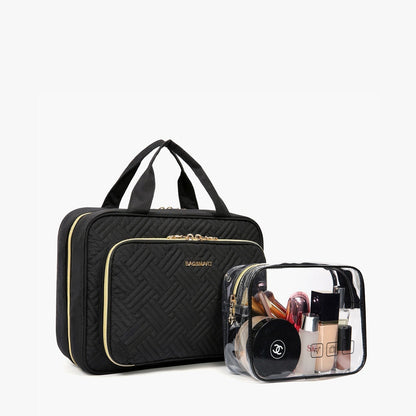 Wasserdichte Kulturtasche mit Transparentem Reiseset – Luxus Kosmetik- & Make-up Tasche für Reisen