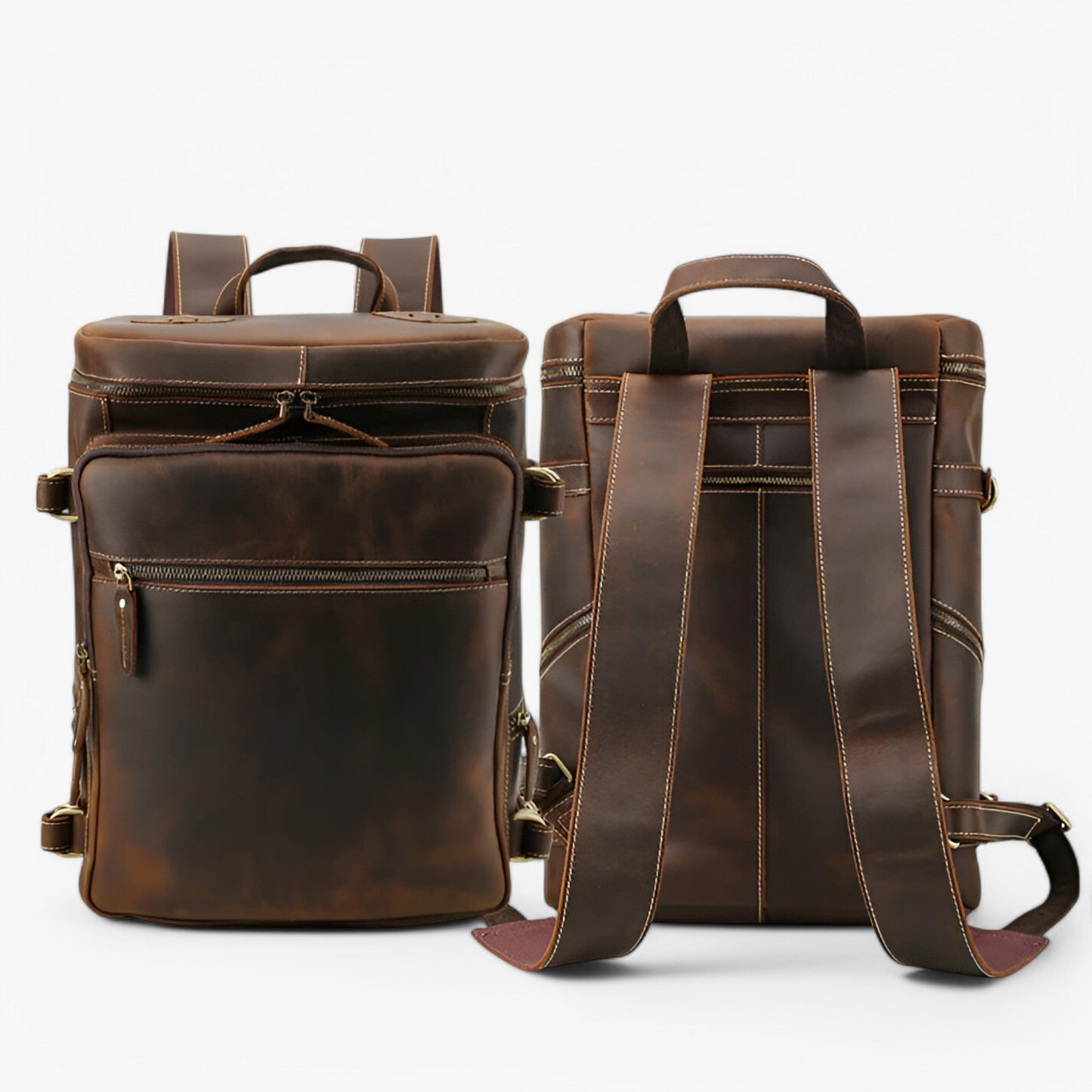 Vintage Leder Schulter- und Rucksack – Handgefertigt & Langlebig