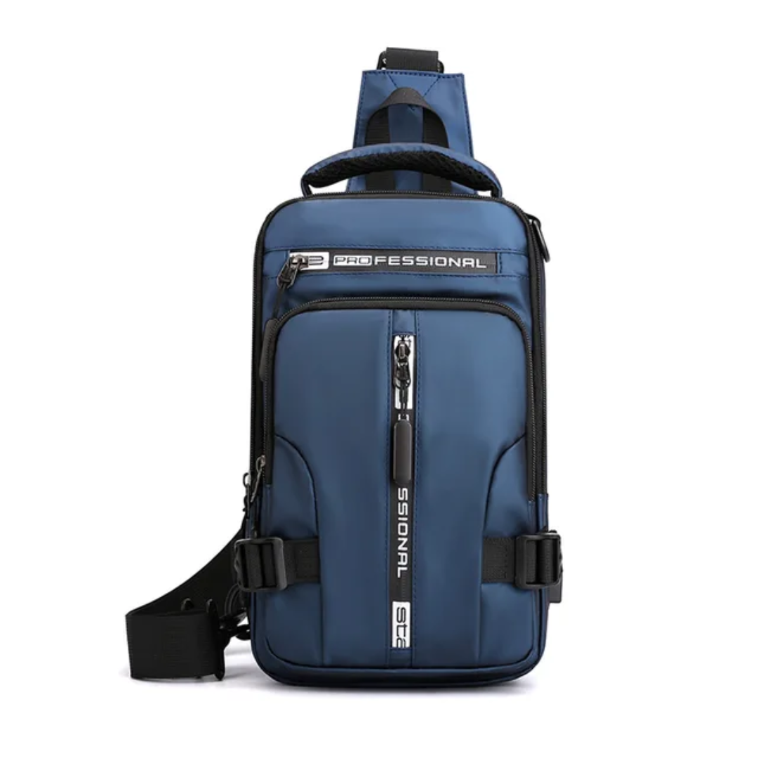 Wasserfeste Crossbody-Tasche mit USB-Anschluss – Anti-Diebstahl, Verstellbarer Schultergurt, Ideal für Reisen und Alltag