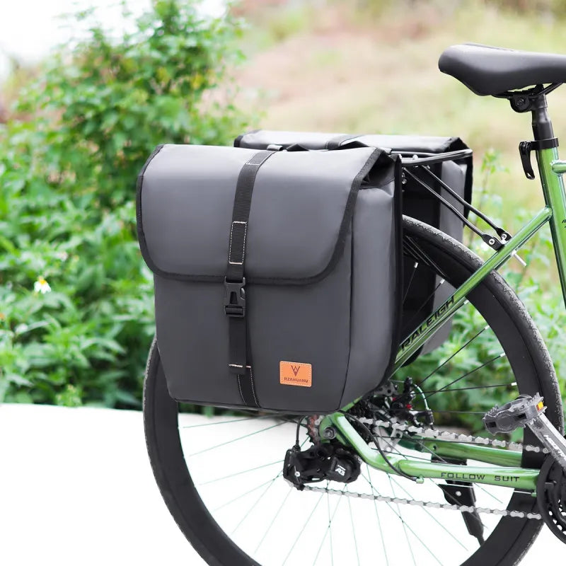 Wasserdichte Doppelte Fahrradtasche – Geräumige Gepäckträgertasche mit Schnellverschluss