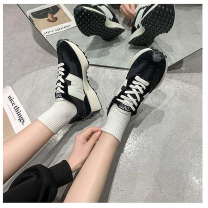Mina Damen Sneaker – Leicht, Atmungsaktiv & Trendig in Beige-Orange