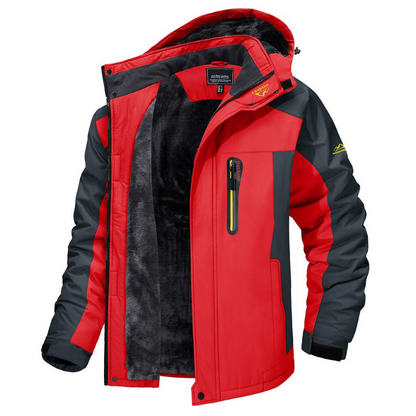 Wasserdichte Winterjacke Herren – Warme Outdoor Jacke mit Fleecefutter