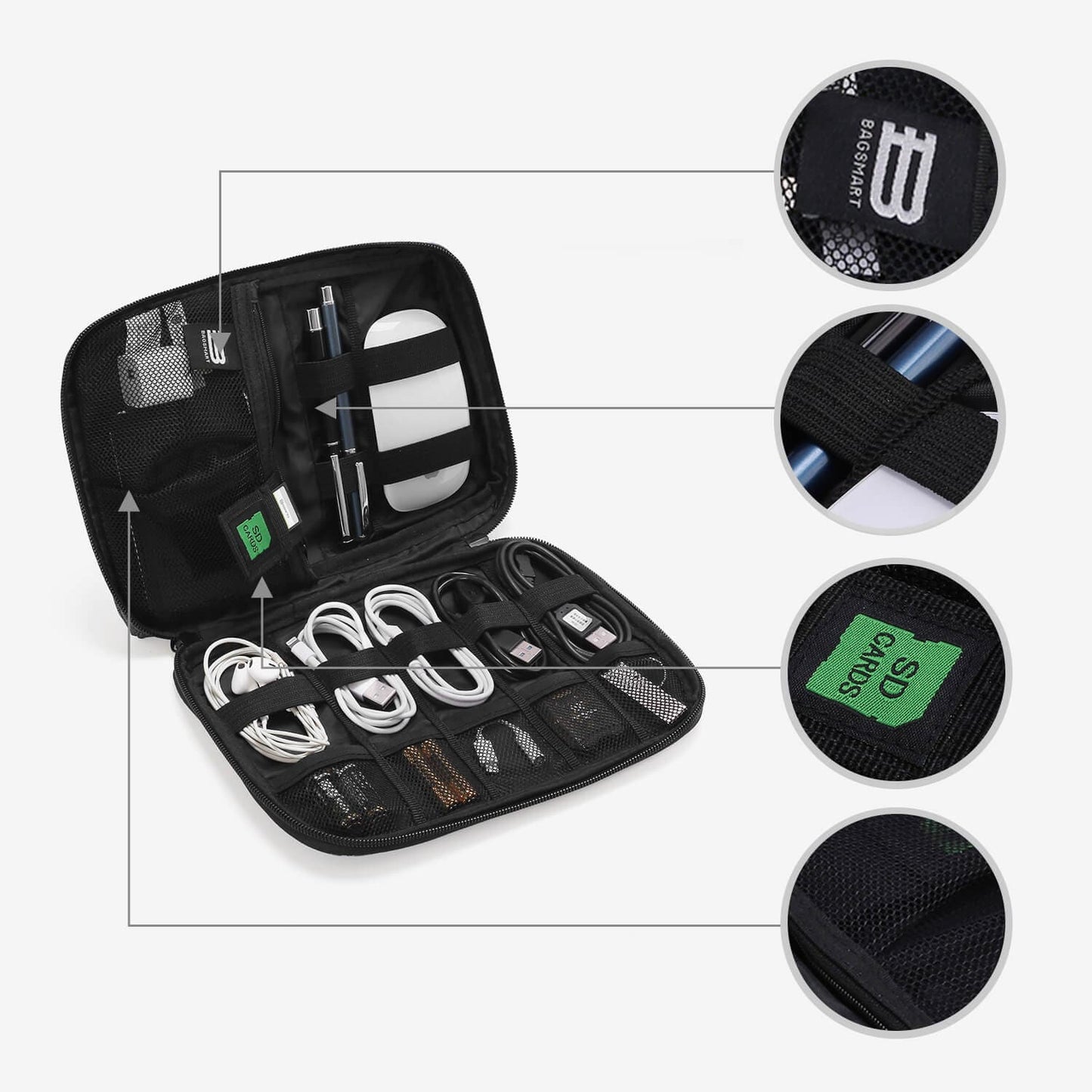 Tech Organizer – Wasserdichte Kabeltas für Reisen & Alltag