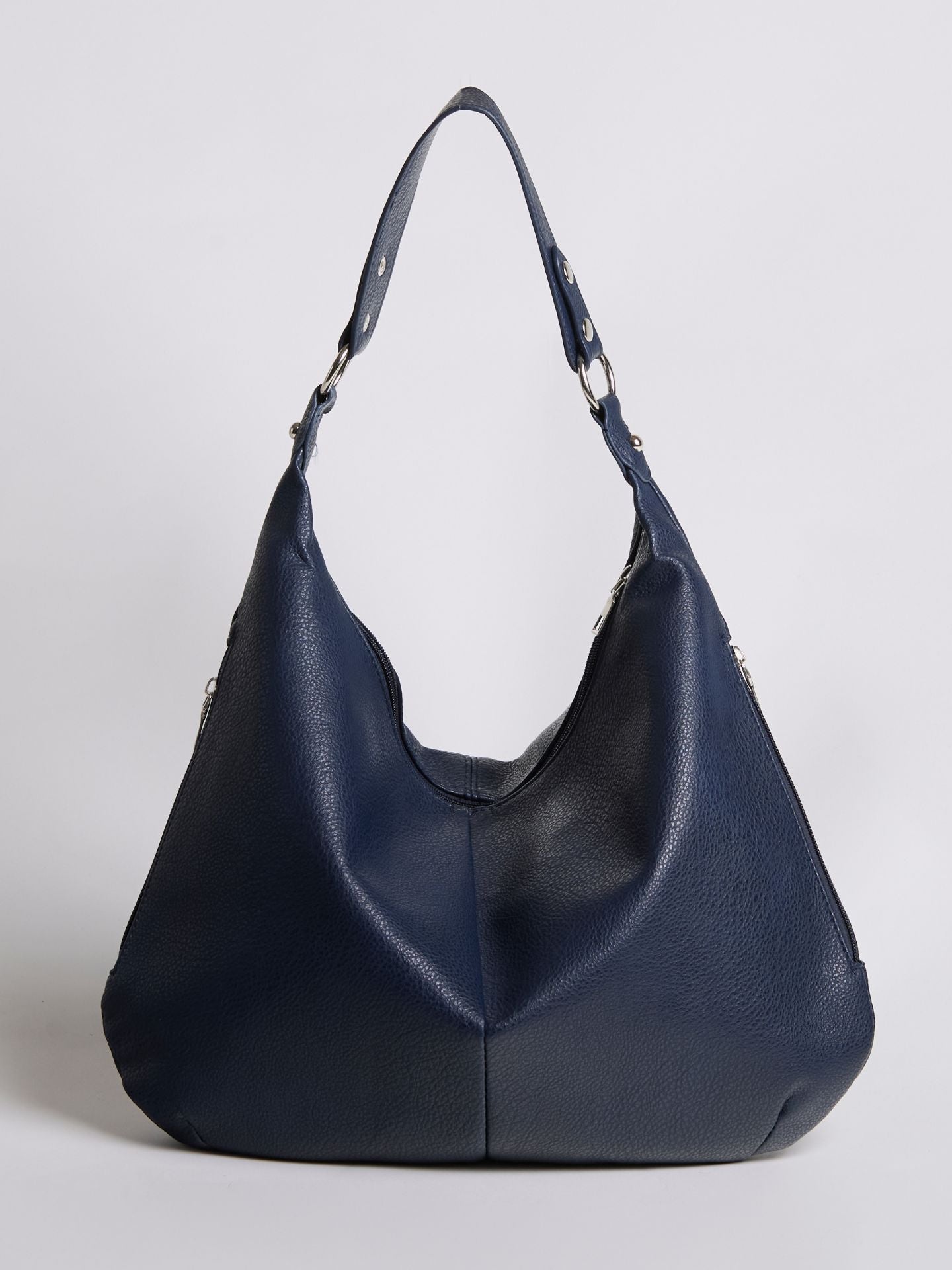 Große Schultertasche Damen – Veganes Leder in Schwarz & Lila