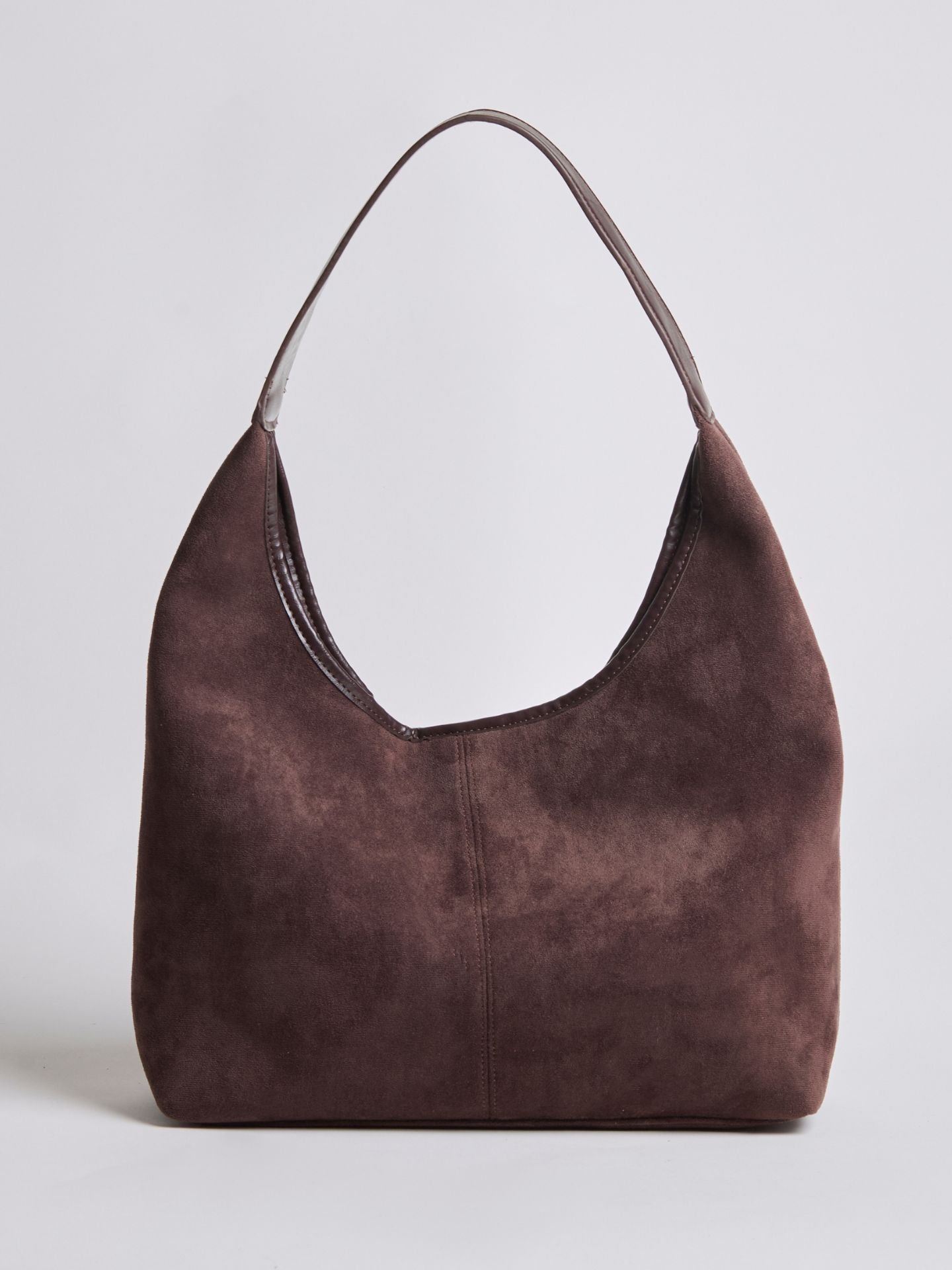 Schwarze Wildleder Schultertasche Damen – Minimalistisches & Geräumiges Design