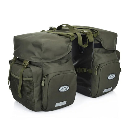 Wasserdichte Fahrradtasche – Doppelte Hintertasche mit viel Stauraum & Seitentaschen
