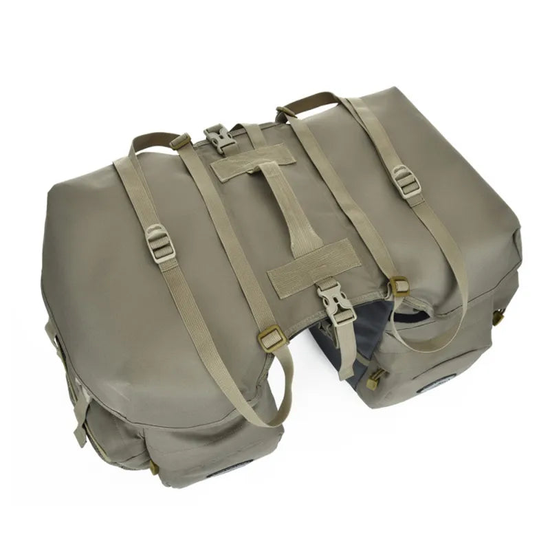 Wasserdichte Fahrradtasche – Doppelte Hintertasche mit viel Stauraum & Seitentaschen