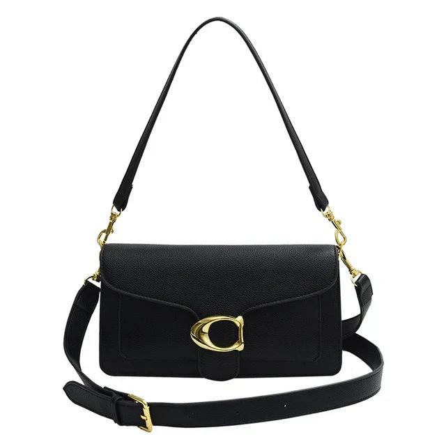 Vegane Umhängetasche mit goldener Schnalle – Stilvolle Crossbody Bag für Damen